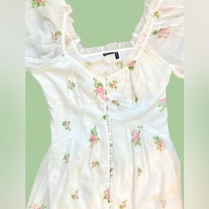 SOLD Broderie white romantic frill dress